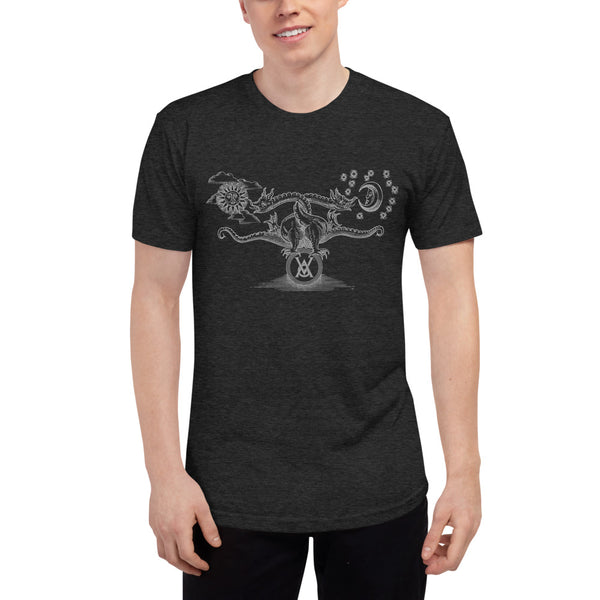 Double Dragon T-shirt, Gray Ink